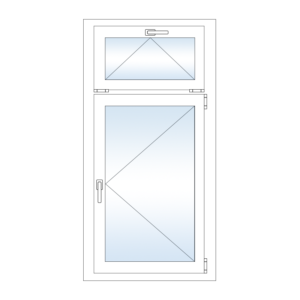 Одностворчатое пластиковое окно Rehau с откидной фрамугой
